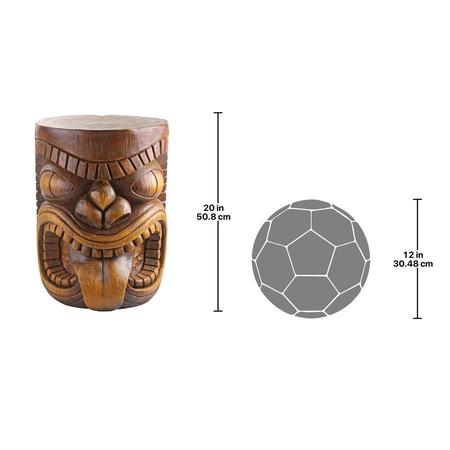 Design Toscano The Lono (Tongue) Grand Tiki Sculptural Table DB383075